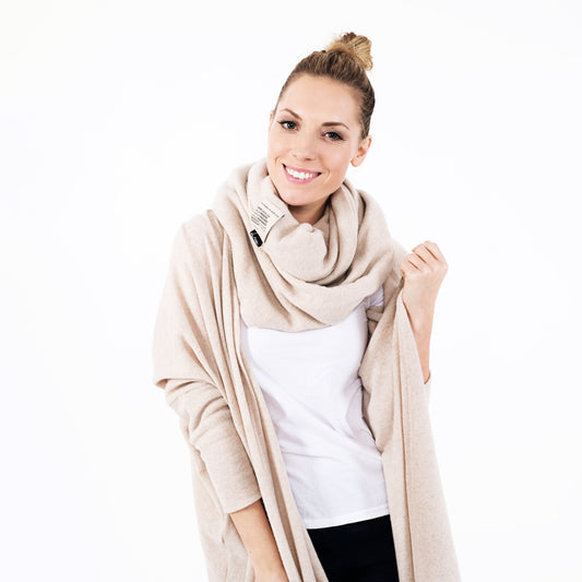 LeMuse Wool scarf CONNECTED, Cream