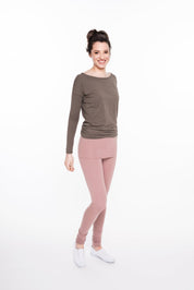 Pantalon de yoga LeMuse, vieux rose, S