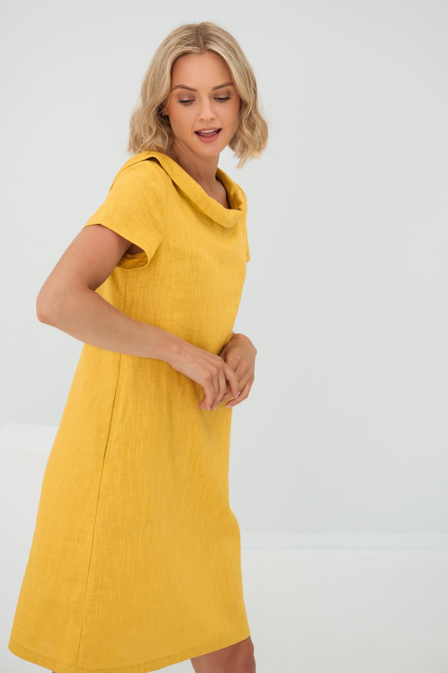 Linen Dress STORY - Yellow