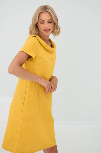 Linen Dress STORY - Yellow