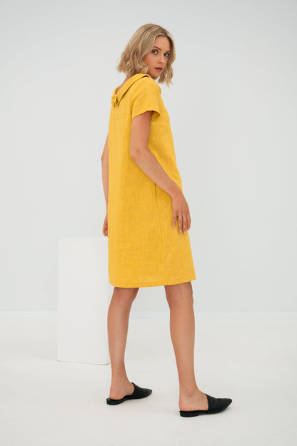 Linen Dress STORY - Yellow