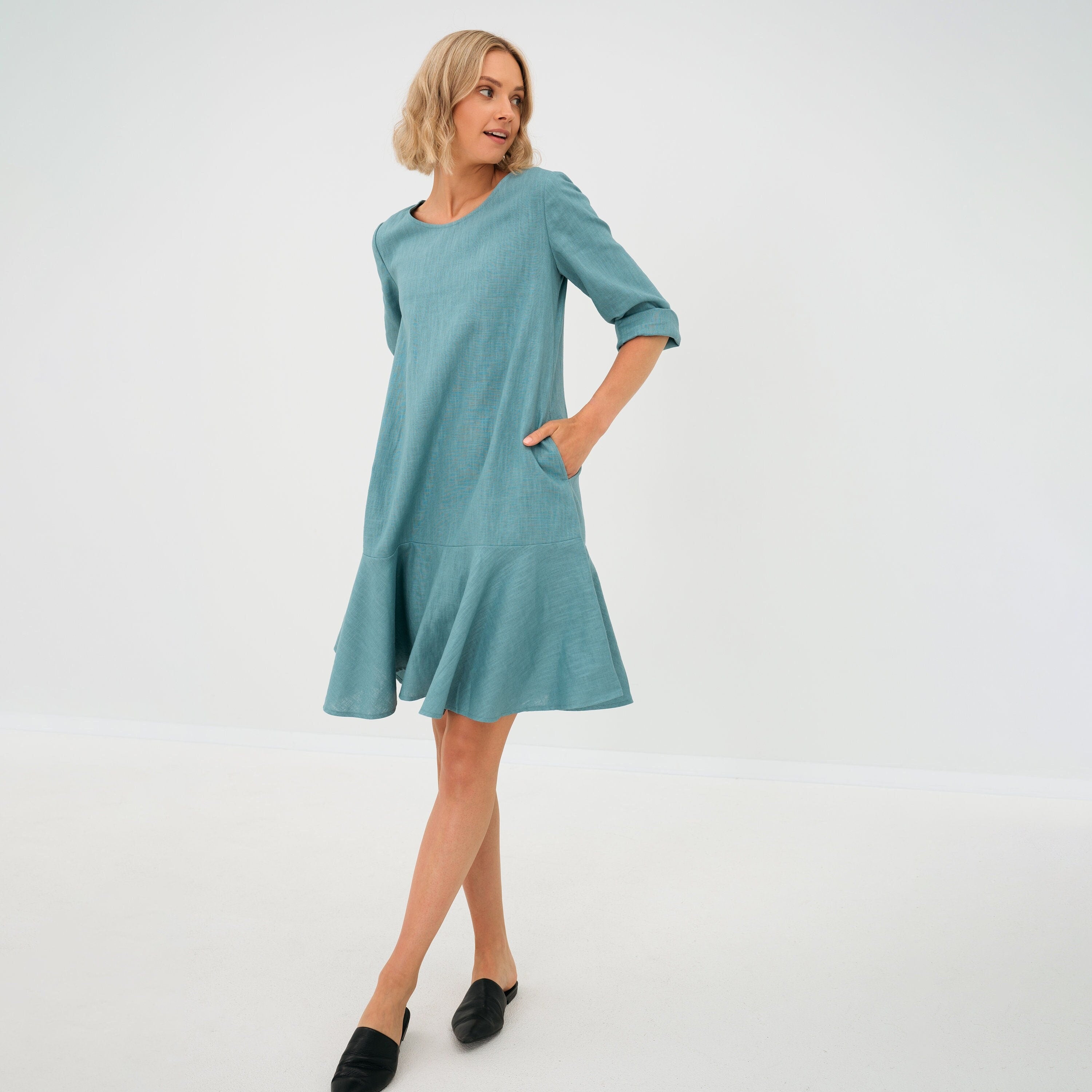 LeMuse Leinenkleid NORA, Rot, L