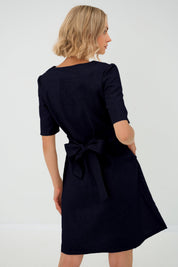 LeMuse Leinenkleid LOLITA, Dunkelblau, S