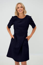 LeMuse Leinenkleid LOLITA, Dunkelblau, S