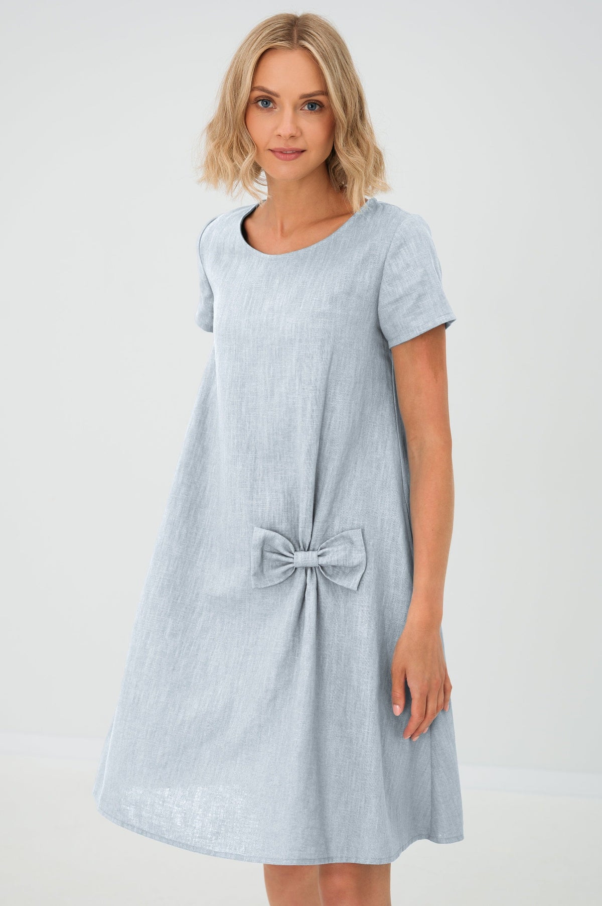 KISS dress in light blue #Color_Light blue