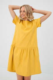 Leinenkleid BLOSSOM, Weiß, XS