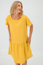 Leinenkleid BLOSSOM, Rot, M