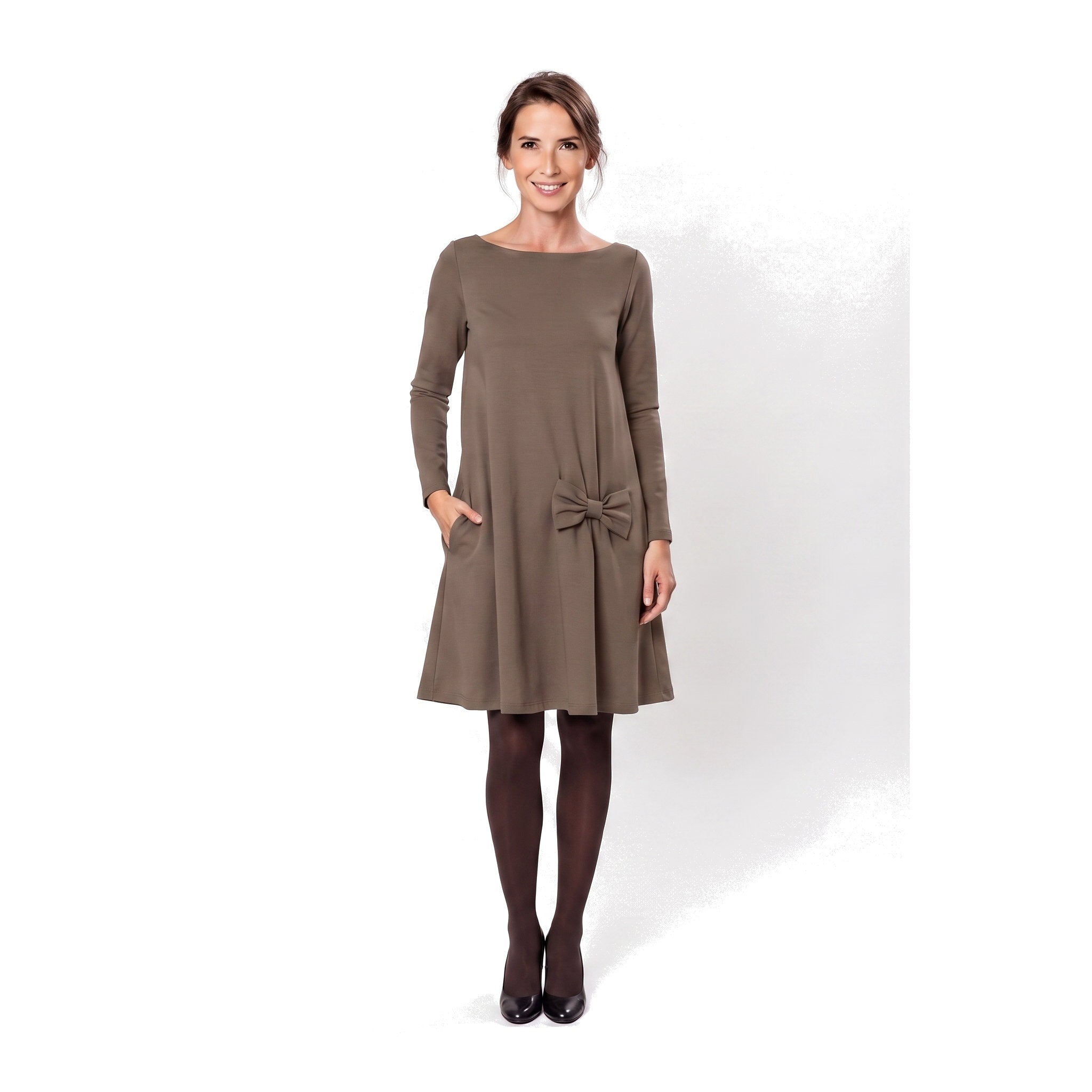 KISS — Italienisches Punto-Milano-Strick-Swingkleid
