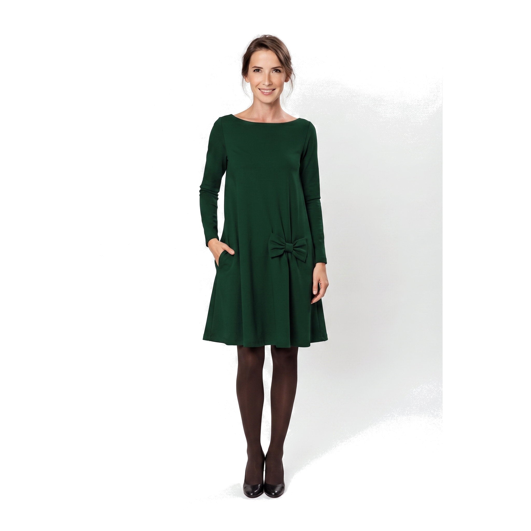 KISS — Italienisches Punto-Milano-Strick-Swingkleid
