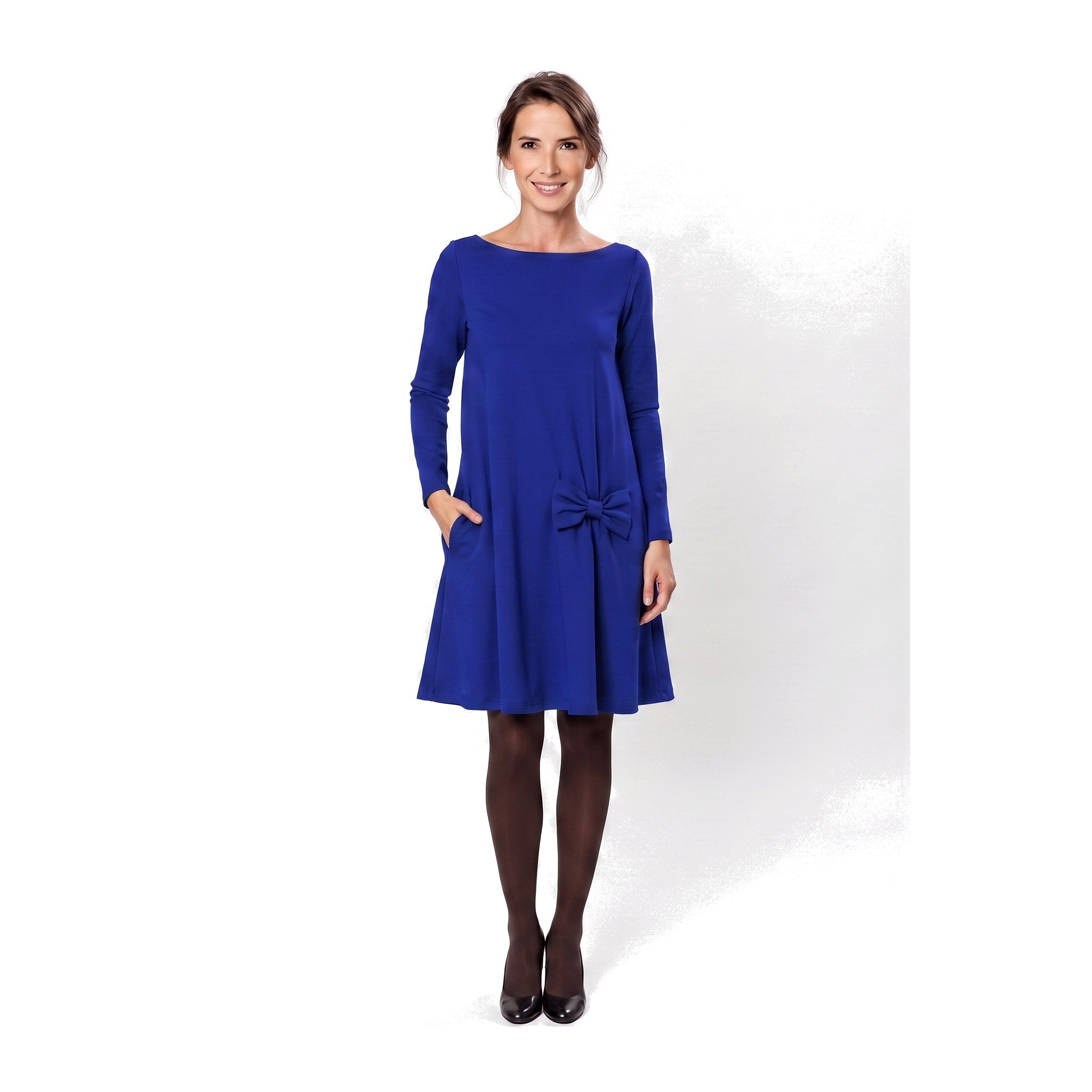 KISS — Italienisches Punto-Milano-Strick-Swingkleid