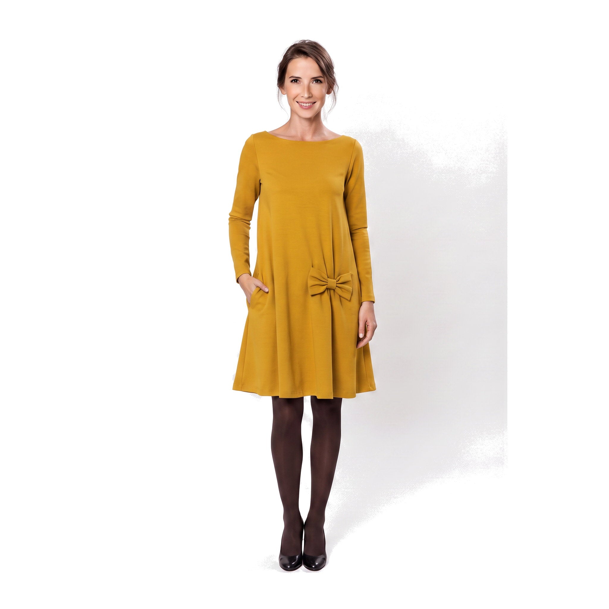 KISS — Italienisches Punto-Milano-Strick-Swingkleid