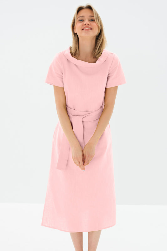 Linen Dress LONG STORY - Rose