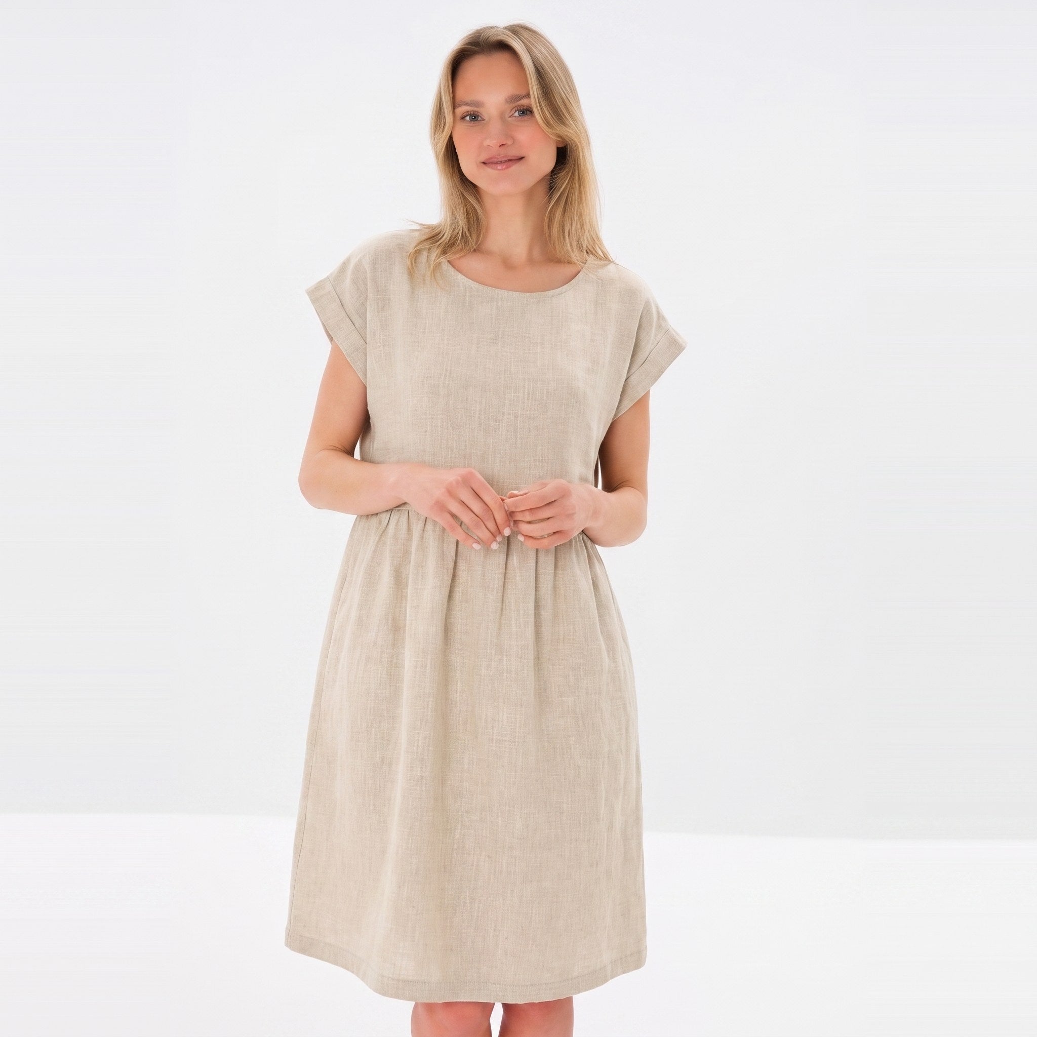 LUNA — Relaxed Linen Dress with Pockets