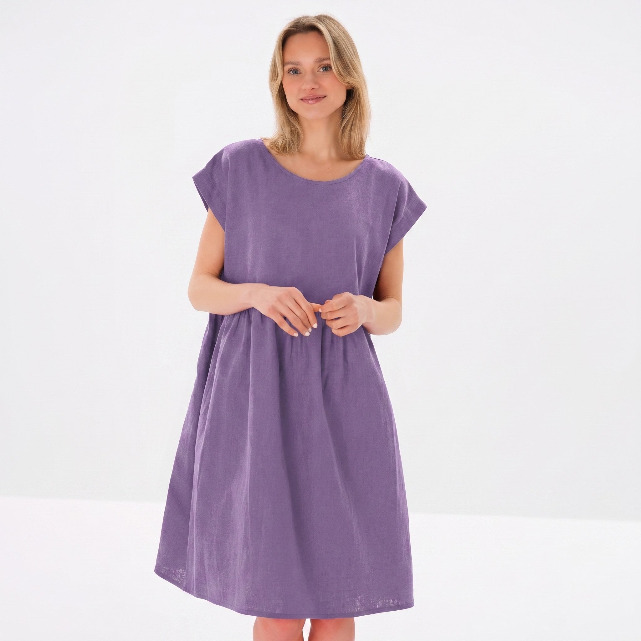 LUNA — Relaxed Linen Dress with Pockets