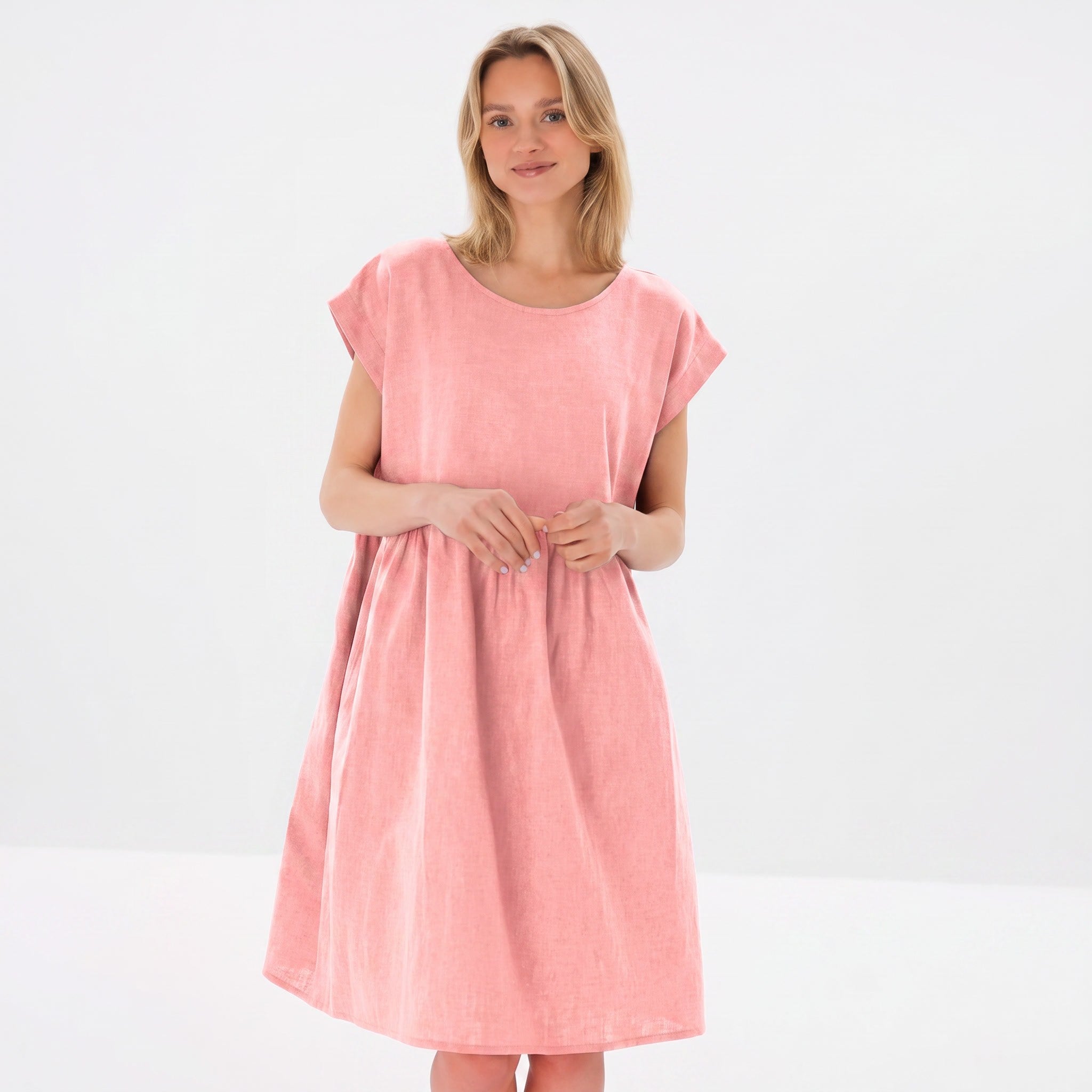 LUNA — Relaxed Linen Dress with Pockets