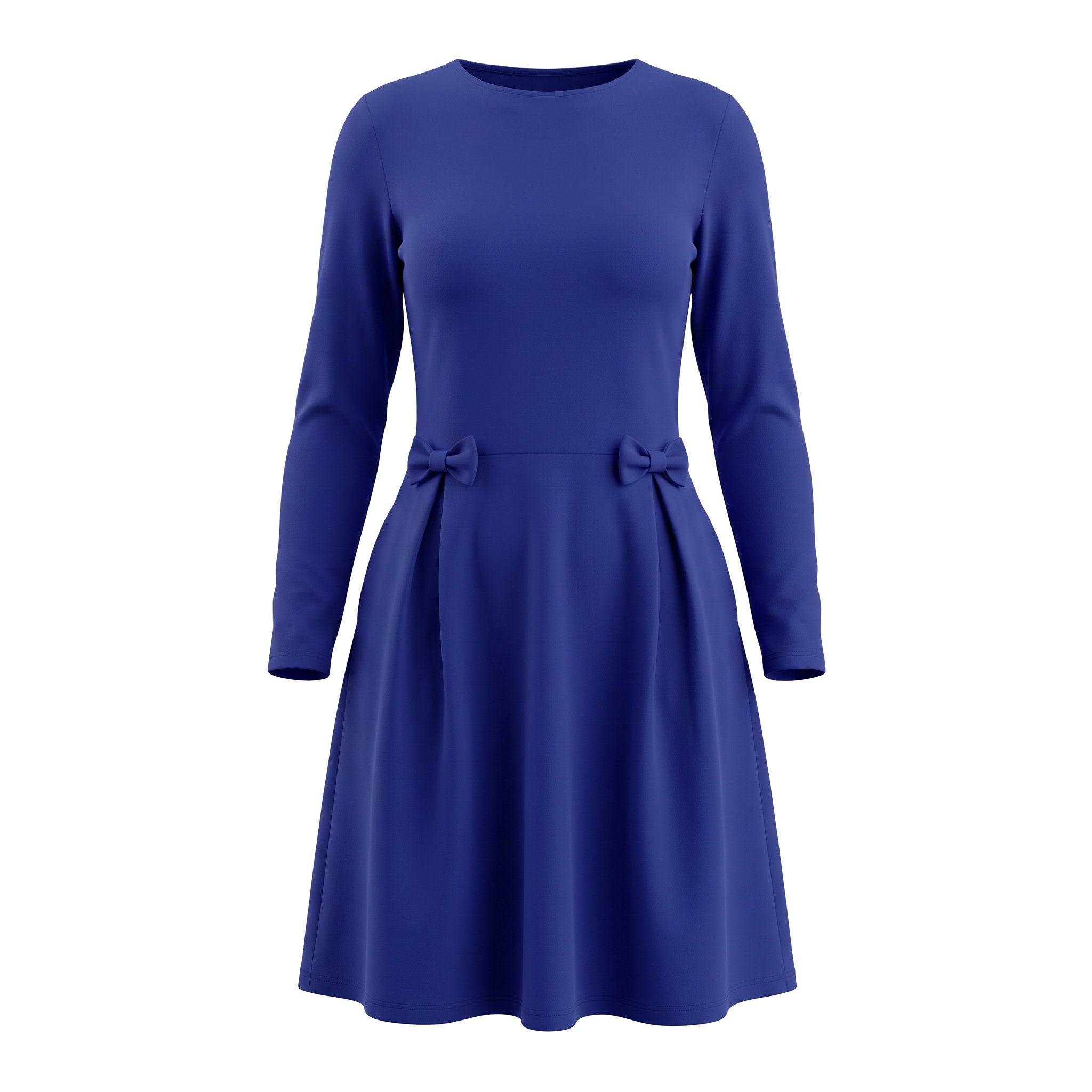 MADMUAZEL — Italian Punto Milano Knit Dress with Bows