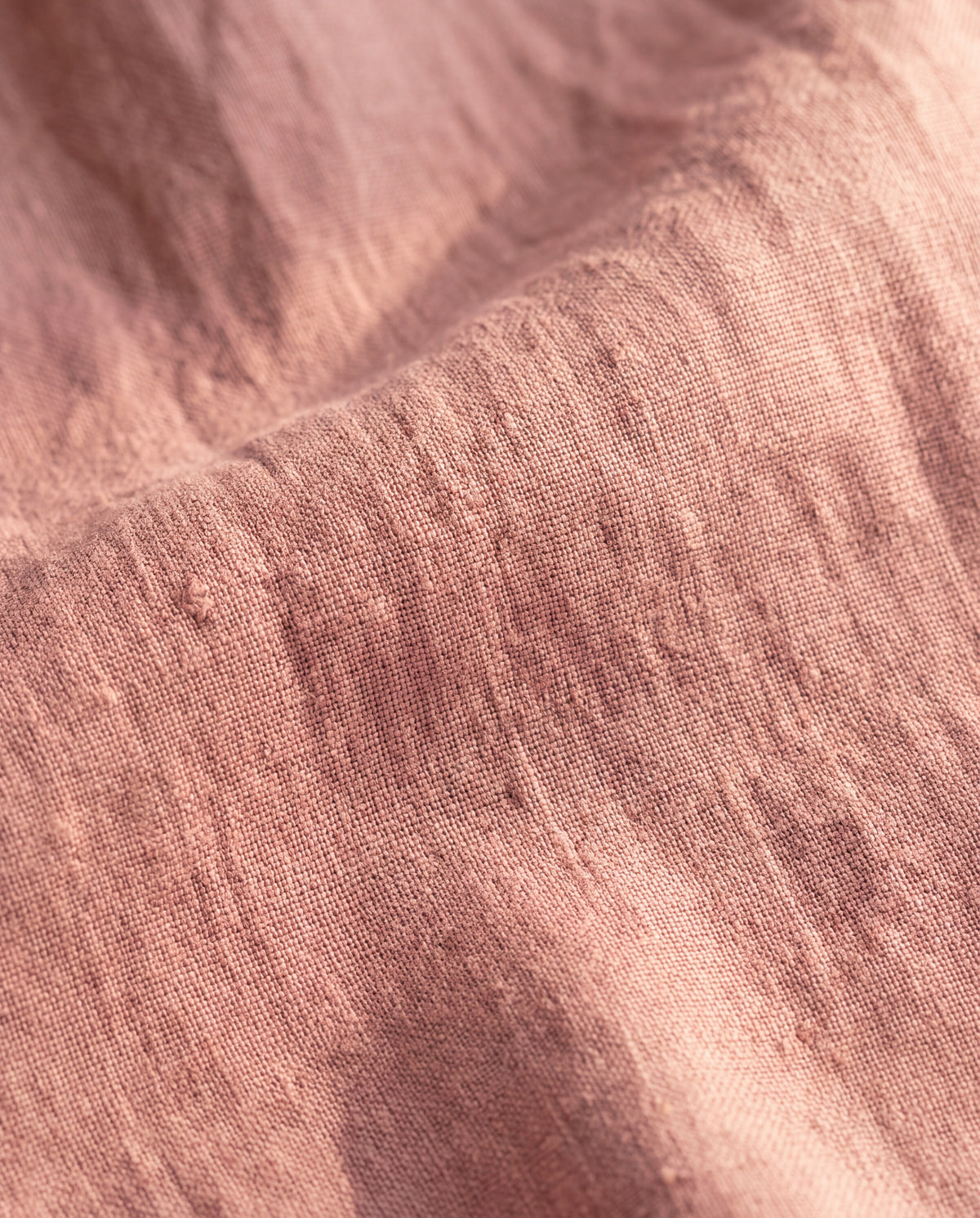 Close-up of the washed linen texture