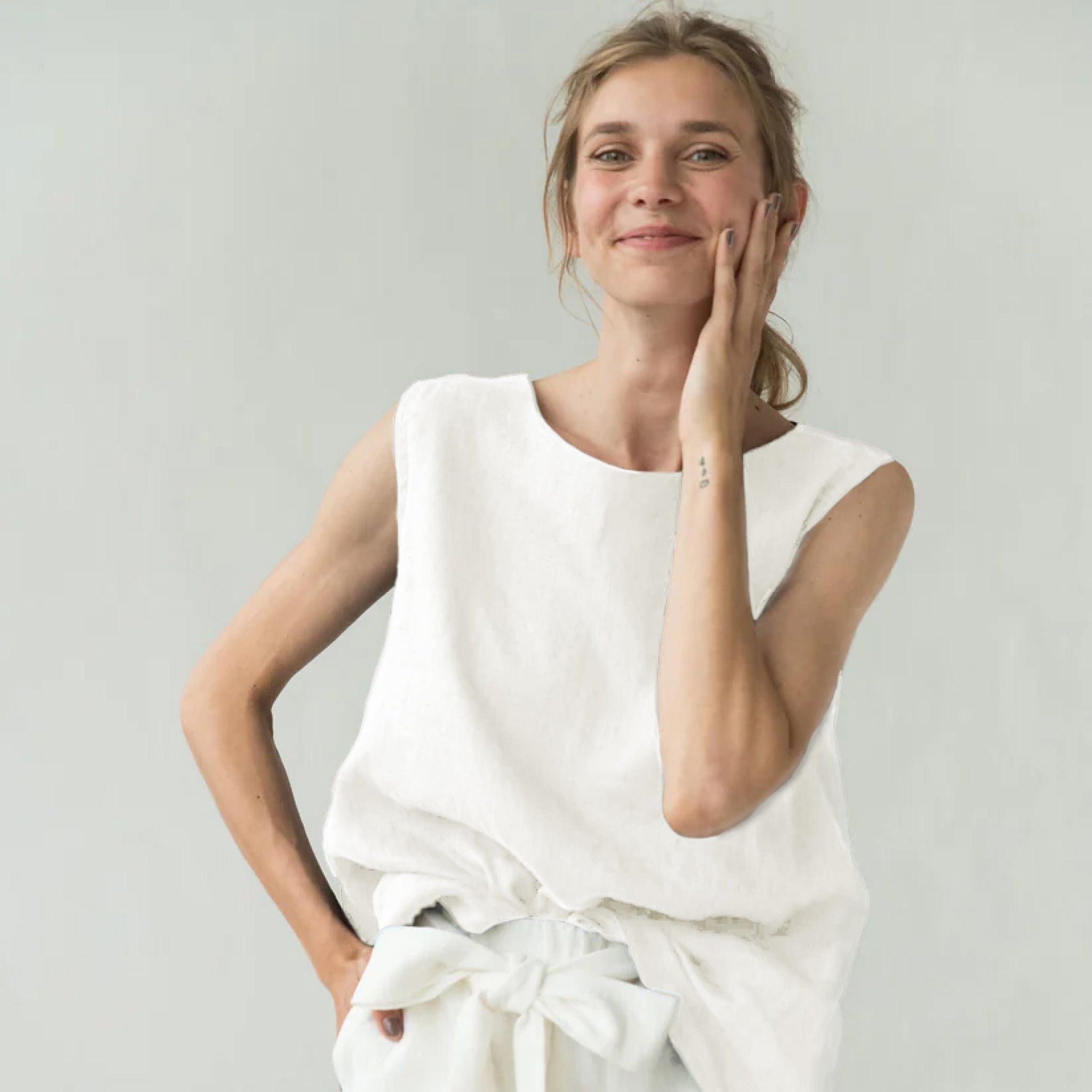 MIX&MATCH - Débardeur en lin - Blanc - L