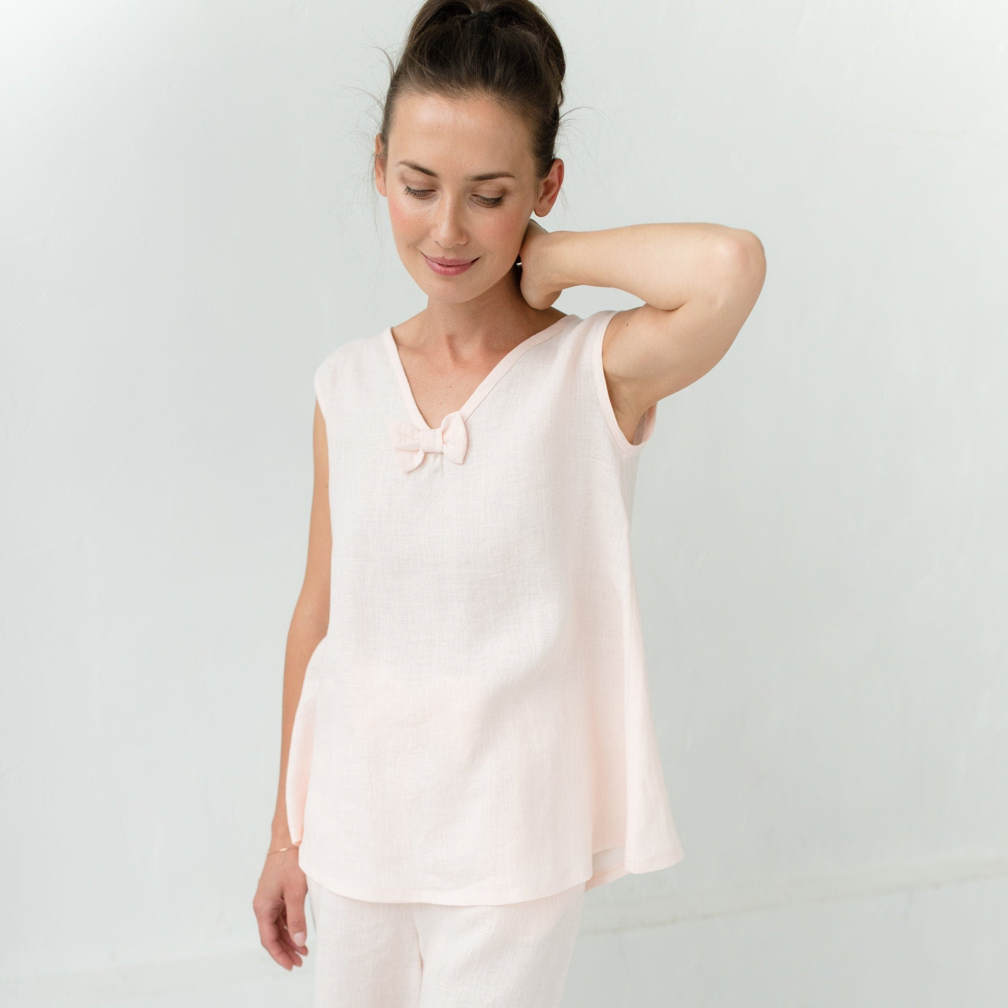 LeMuse Linen nightshirt SLEEP, Light blue, XS