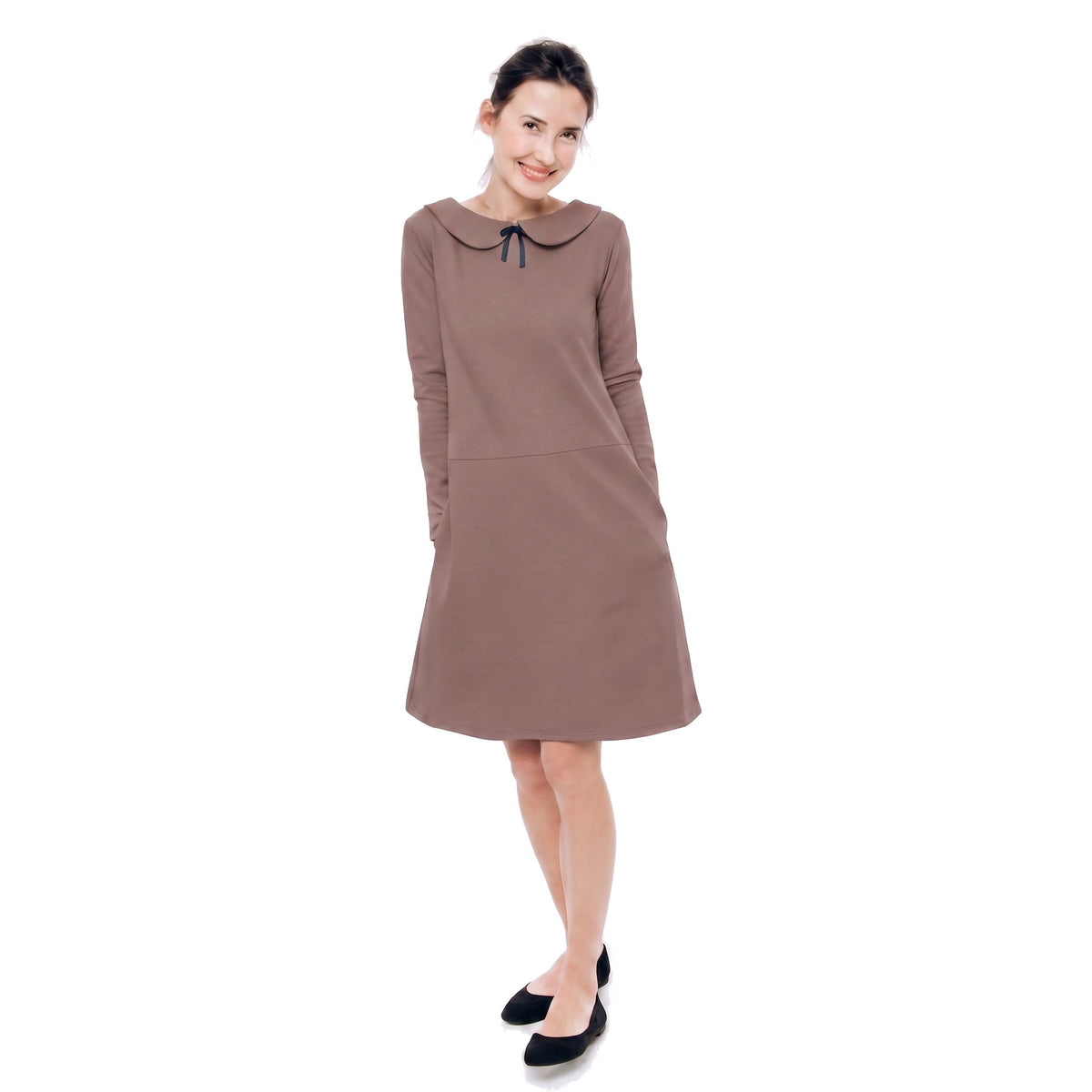 PARISIAN — Italian Punto Milano Knit Collar Dress
