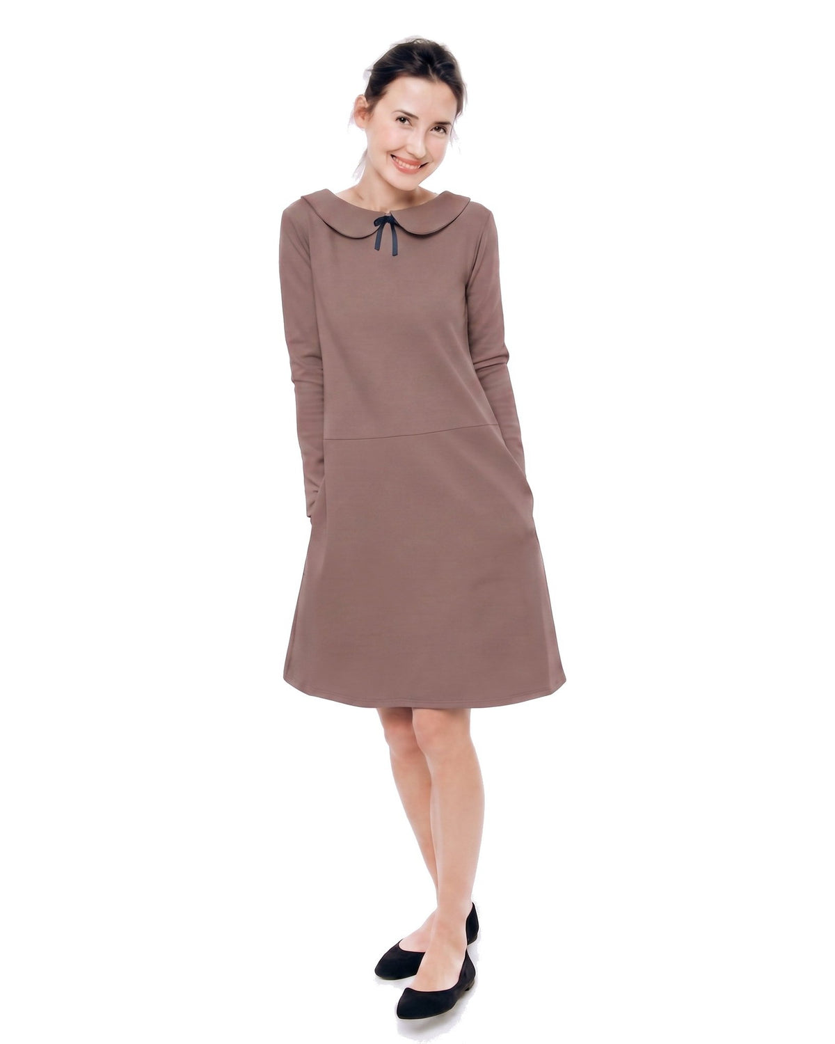 PARISIAN – Cacao suknelė, priekinis vaizdas #Color_Cacao