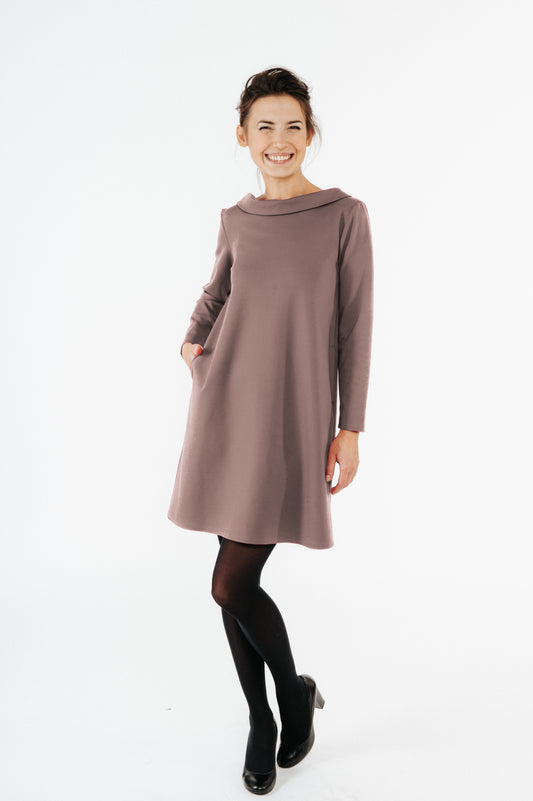 Italian Punto dress STORY, Cacao, M