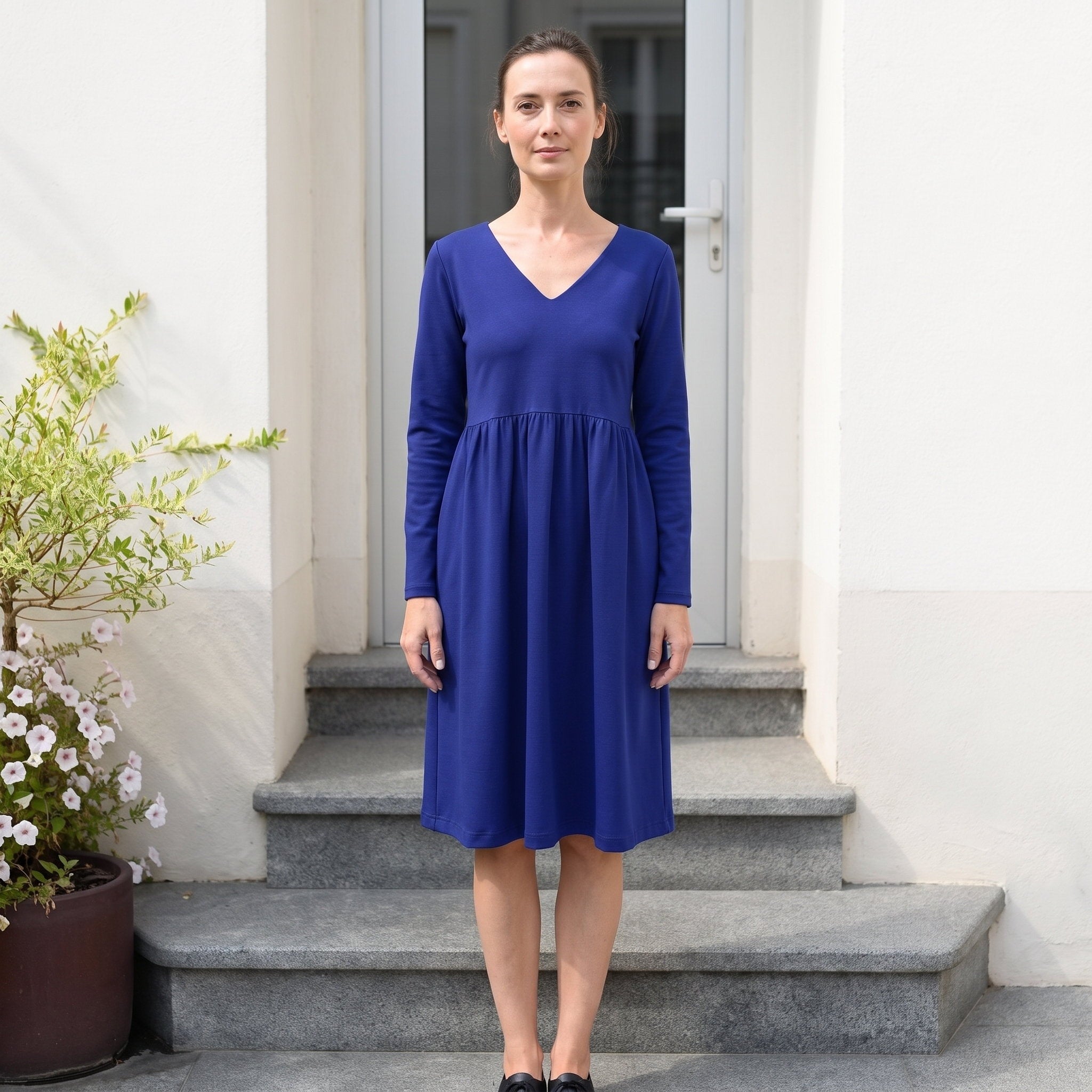 SUNSHINE — Italienisches Punto-Milano-Strickkleid