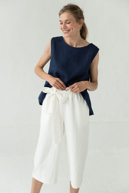 Weiße Leinenhose MIX&amp;MATCH