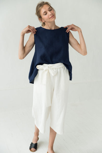 Weiße Leinenhose MIX&amp;MATCH