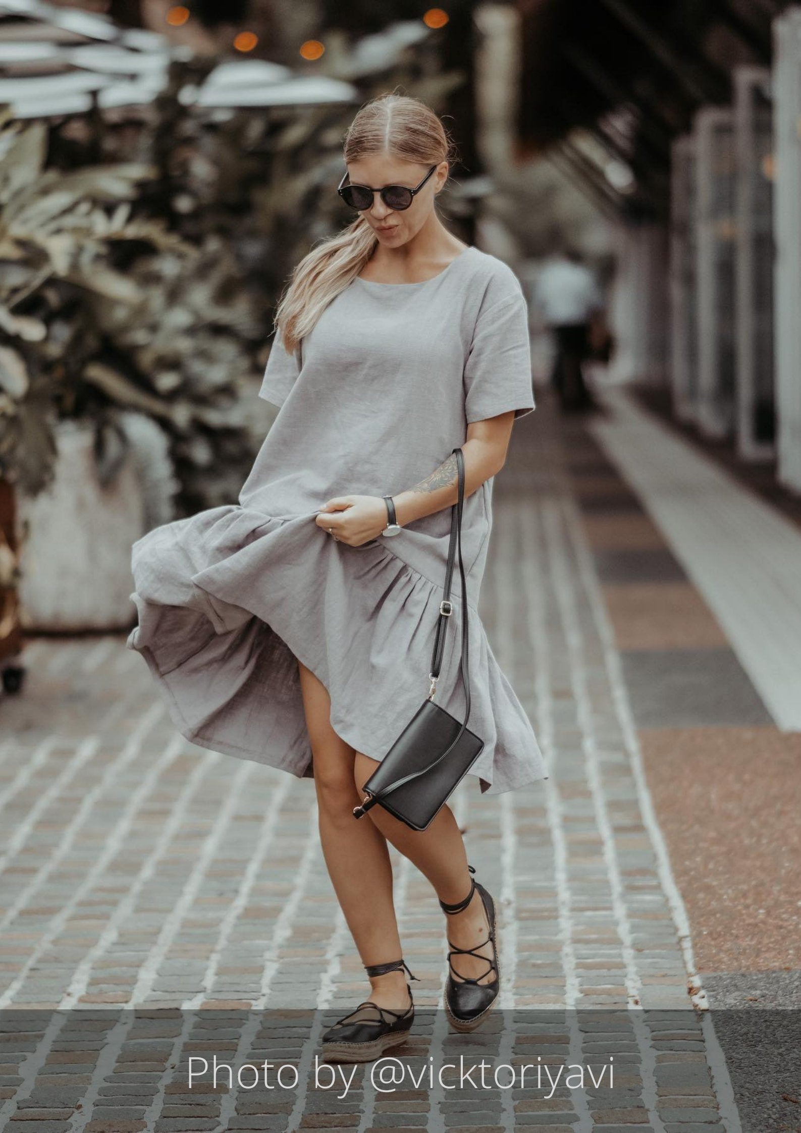 Lininė suknelė BLOSSOM