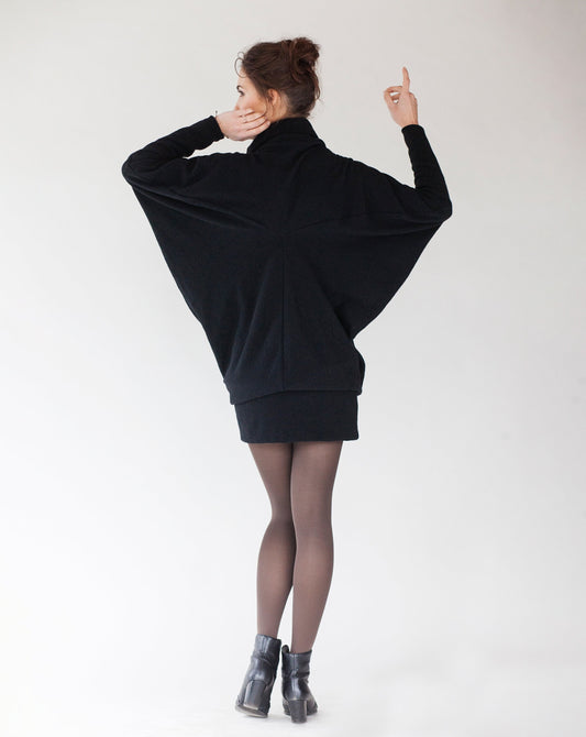 LeMuse juoda LAB SPECIAL DESIGNER CUT suknelė – megztinis