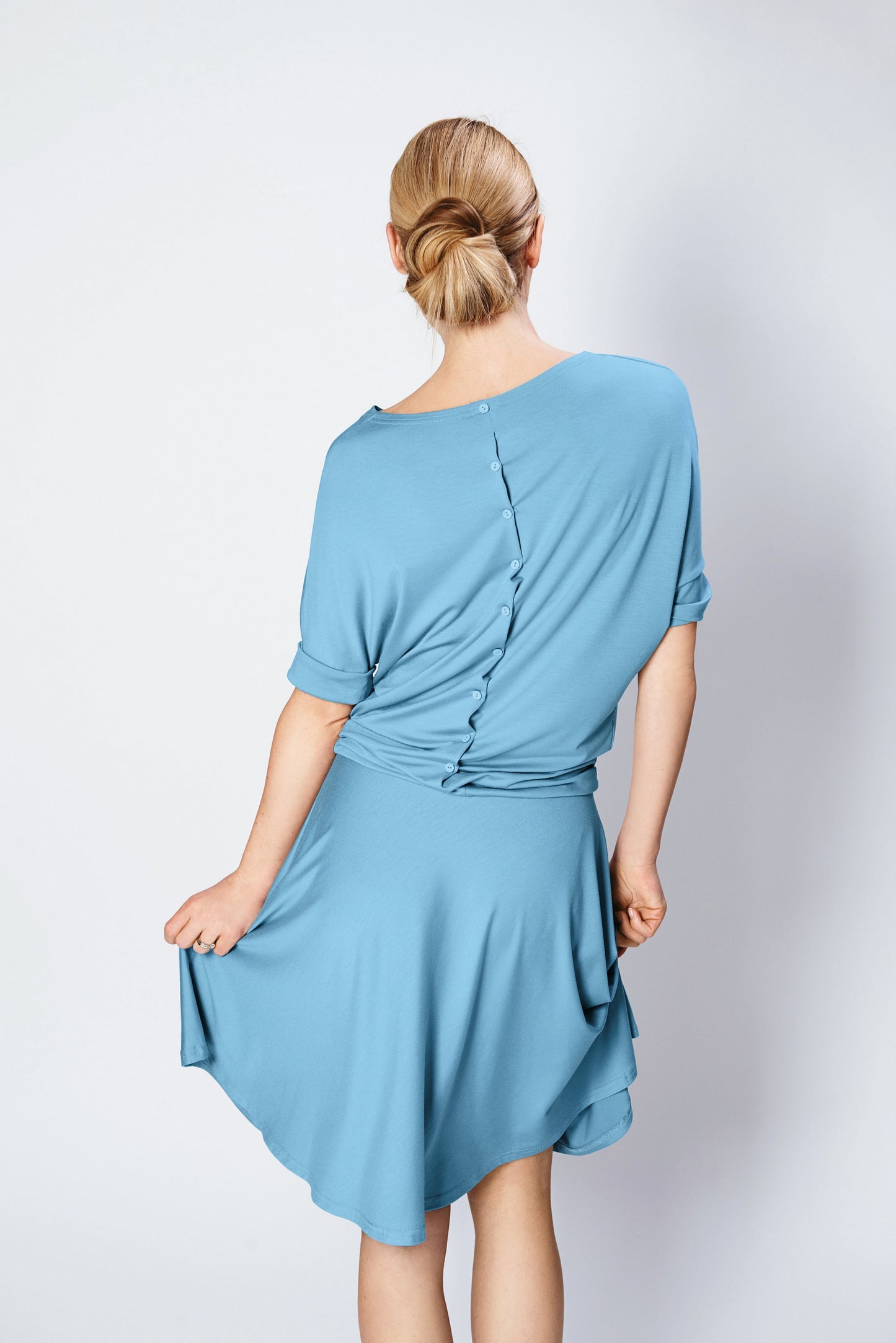 LeMuse light blue SUMMER SUNFLOWER dress