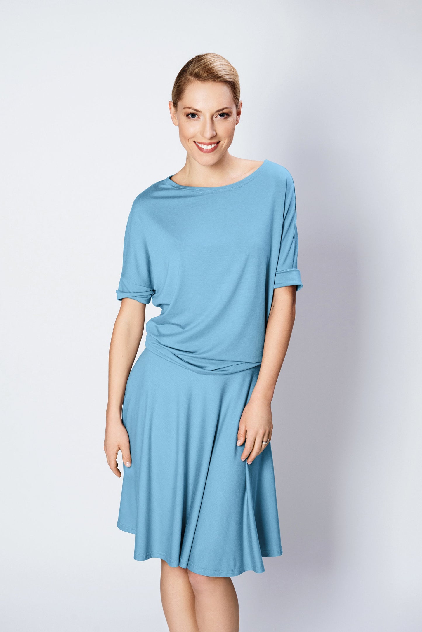 LeMuse light blue SUMMER SUNFLOWER dress